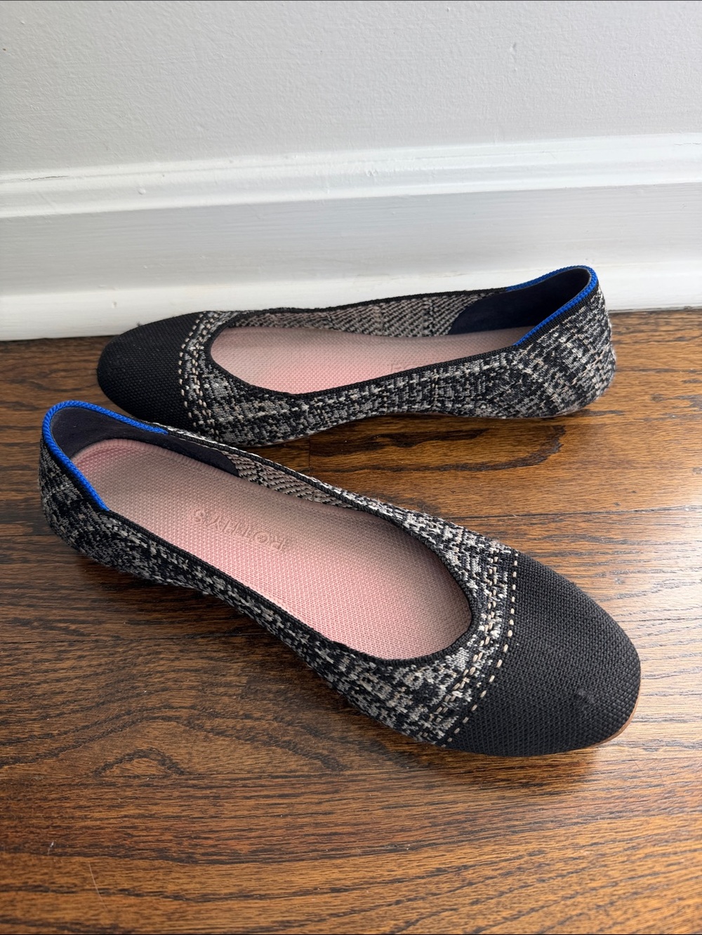 ROTHY’S Limited Edition "The Square" "Midnight" Tweed Flats - 10.5
